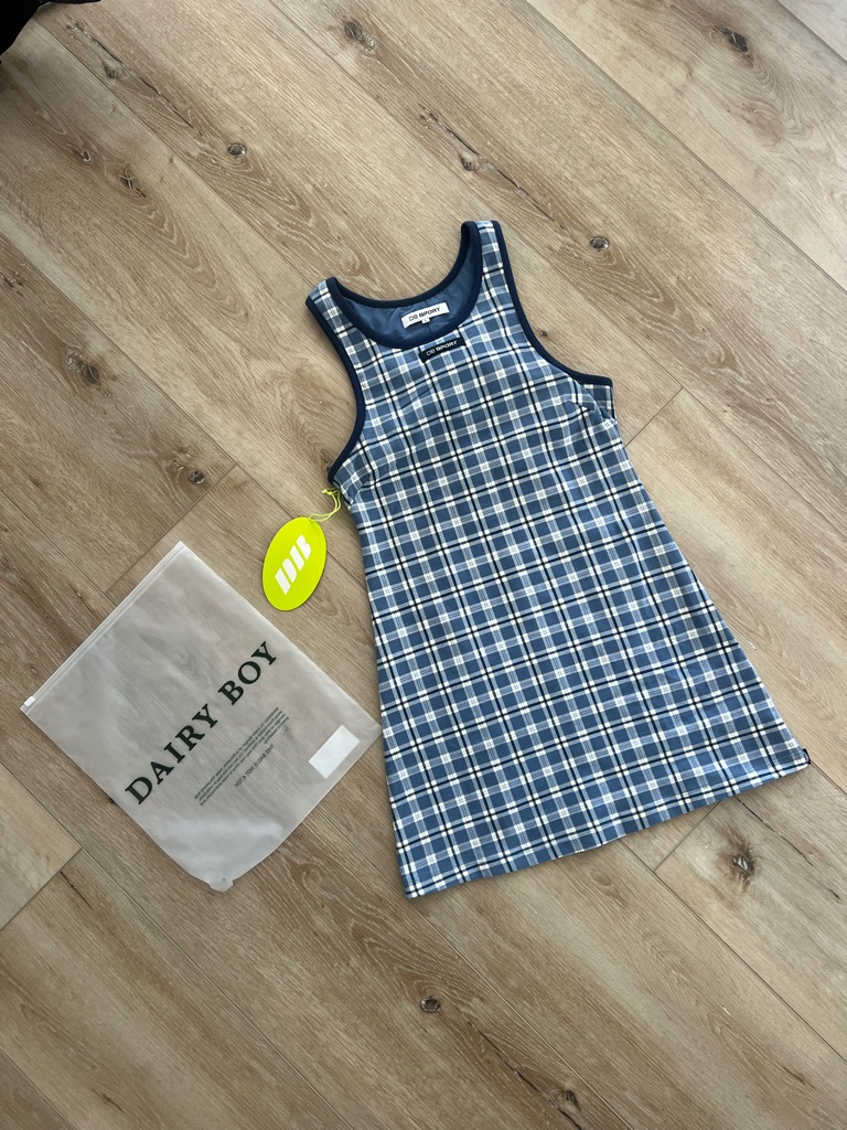 Nwt Dairy Boy Db Sport Court Tennis Dress In Greenwich Plaid — image 6 of 8